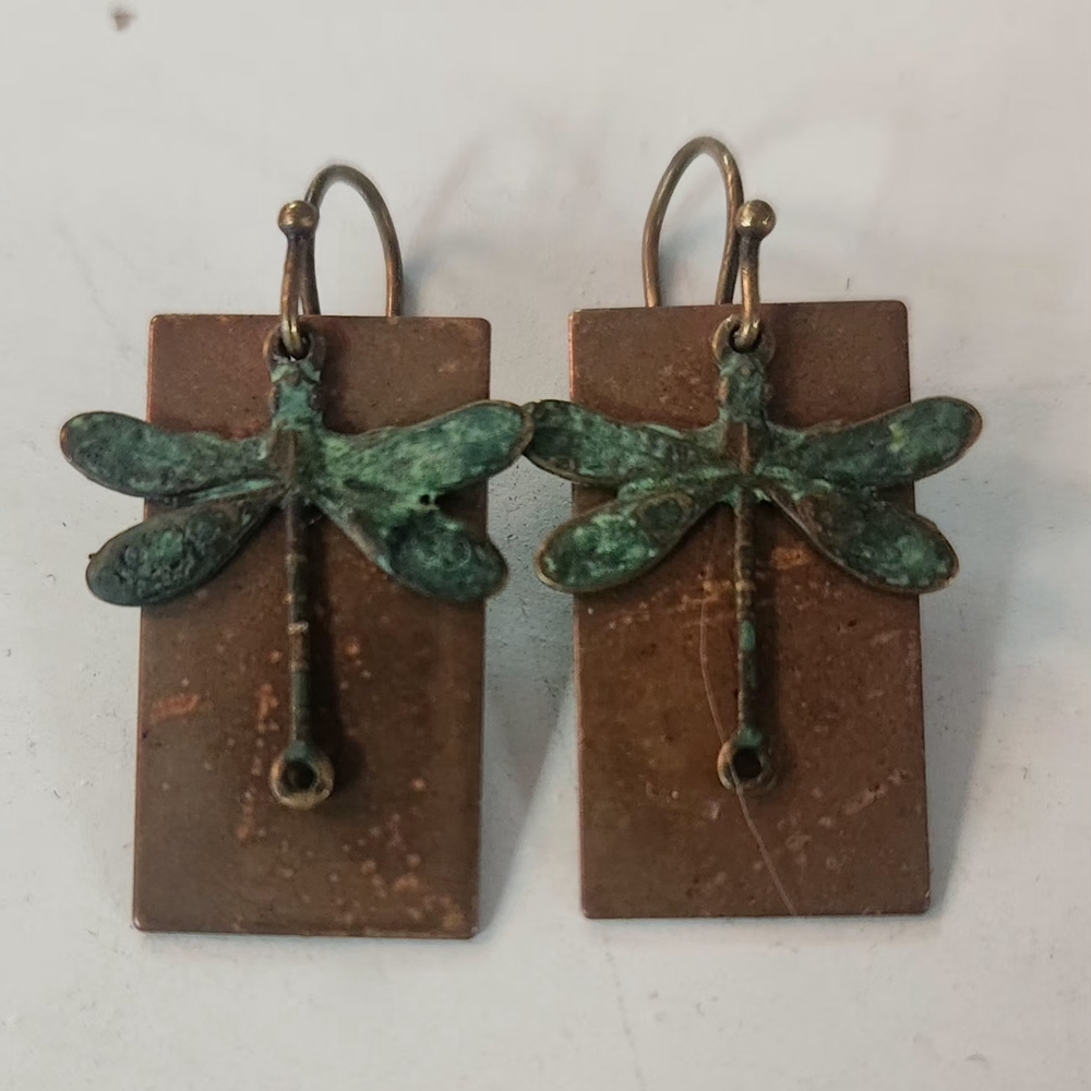Dragonfly Copper Earrings